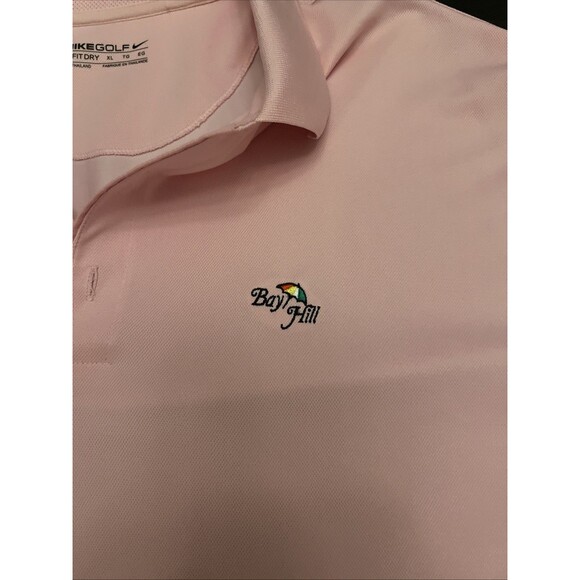 Nike Golf Dri-Fit XL Golf Polo With Bay Hill Logo Pink And Excellent Condition - Picture 2 of 6
